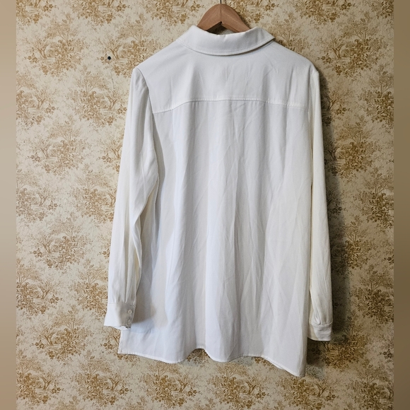 NWOT Suzanne Graver oversized  blouse,size small,cream color - Picture 2 of 10